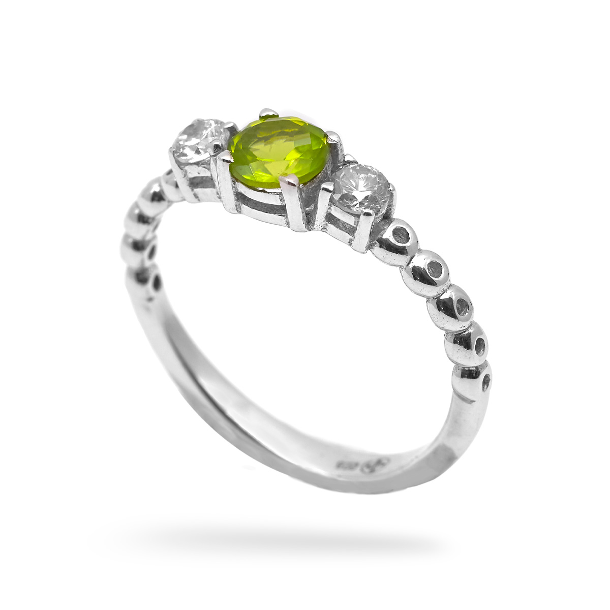 Bague peridot, topaze argent Sama